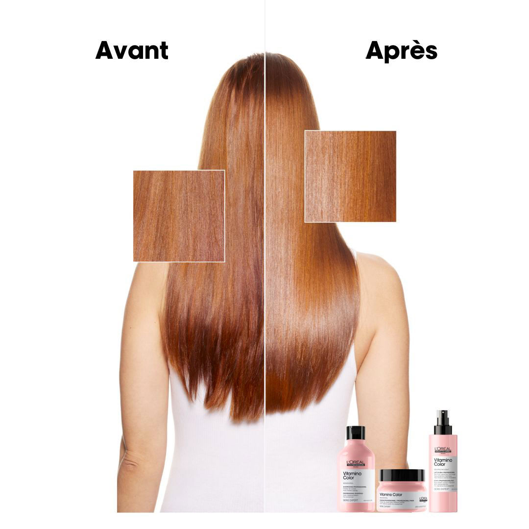 Avant/après utilisation de la gamme Vitamino Color